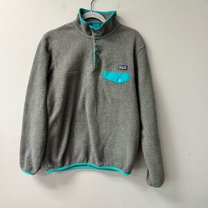 Patagonia Synchilla Womens Pullover Medium Grey Blue